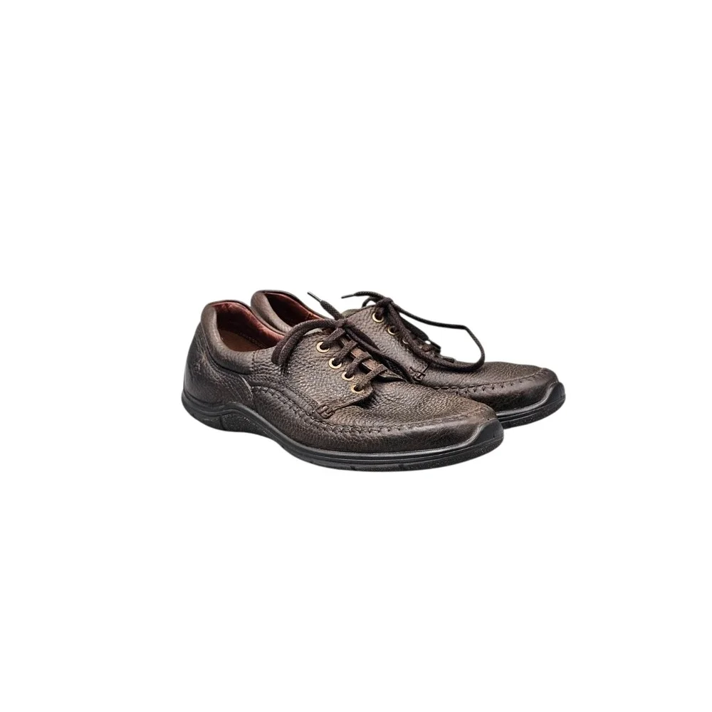 ECCO Mens Size 42/ 8 EUC Seawalker Tie Brown Leather Casual Oxford Comfort Shoes